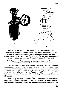 Рис. 14. Фитинг доступа в систему, работающую под давлением (в разрезе), в сборе с установленным в нем пальчиковым водородным зондом давления 1 - спускная крестовина в сборе с манометром, термометром и спускным винтом 2 - полая пробка для <a href="/info/1455557">установки средств контроля</a> коррозии в типовом фитинге Козаско 3 - защитная (предохранительная) крышка 4 - типовой фитинг Козаско доступа в контролируемую систему 5 - ПВЗД 6 - трубопровод