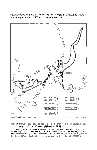 Рис. 32. <a href="/info/337514">Схема расположения</a> палеодолин и палеоврезов на Уфимском полуострове (по А.И. Травкину) [Карст..., 2002]