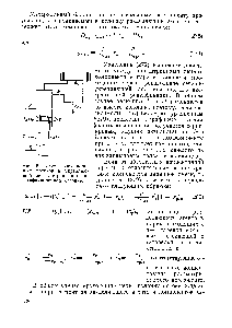Рис. 87. <a href="/info/28473">Схема материальных потоков</a> в укрепляющей части экстрактивно-ректификационной колонны.