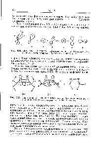 Рис. 8.25. Конротаторное раскрытие цикла в циклобутене (а) через <a href="/info/2915">переходное состояние</a> (б) с образованием бутадиена (в).