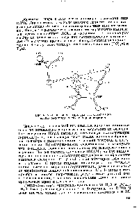 Рис. 4-23. <a href="/info/2874">Электронная структура</a> и <a href="/info/632390">геометрия комплекса</a> метоксида лития с акрилонитрилом.