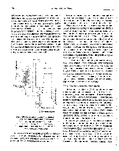 Рис. 7.80. <a href="/info/616307">Схема двухстадийной</a> установки синтеза метанола с проточным реактором 