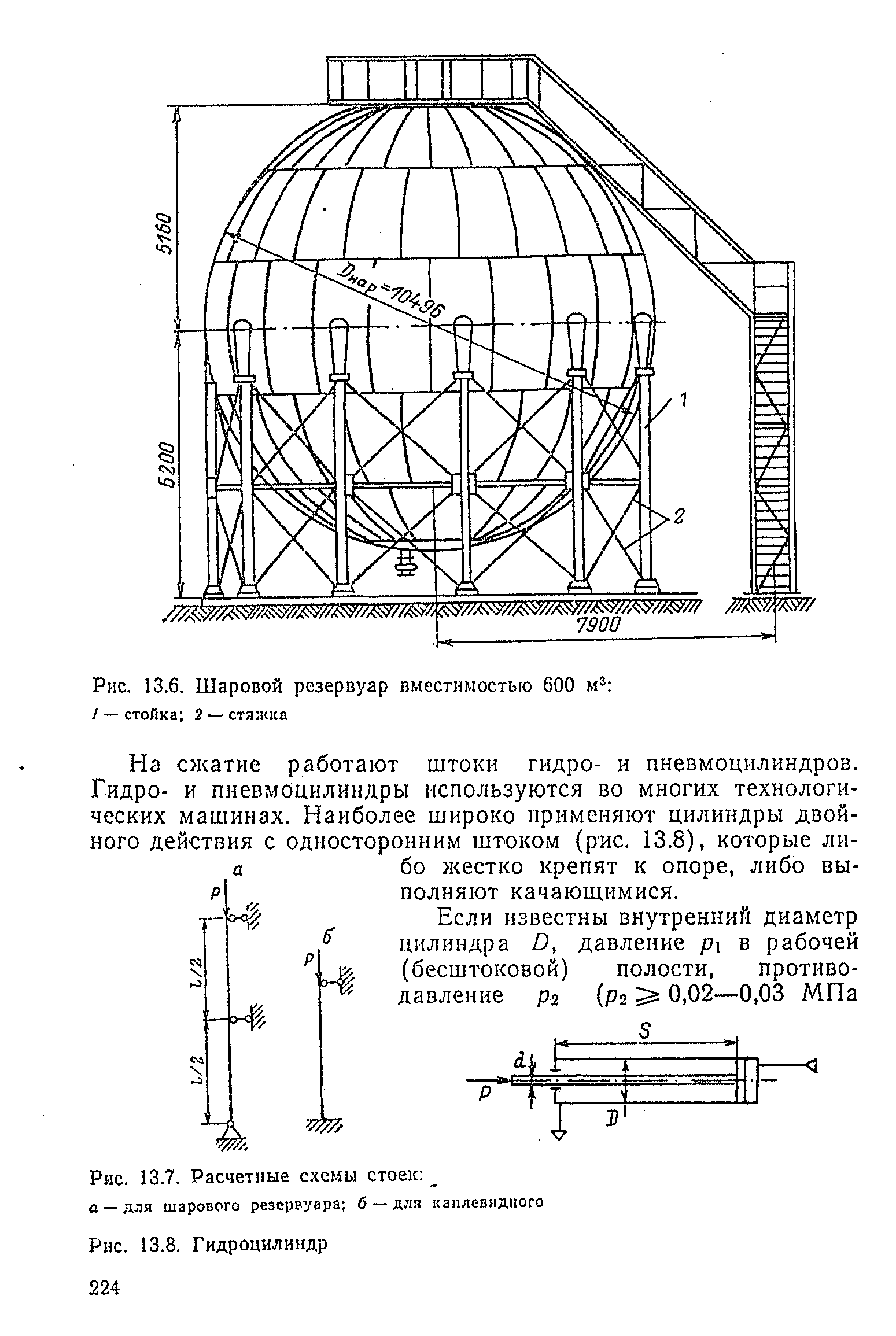 Шаровый резервуар чертеж