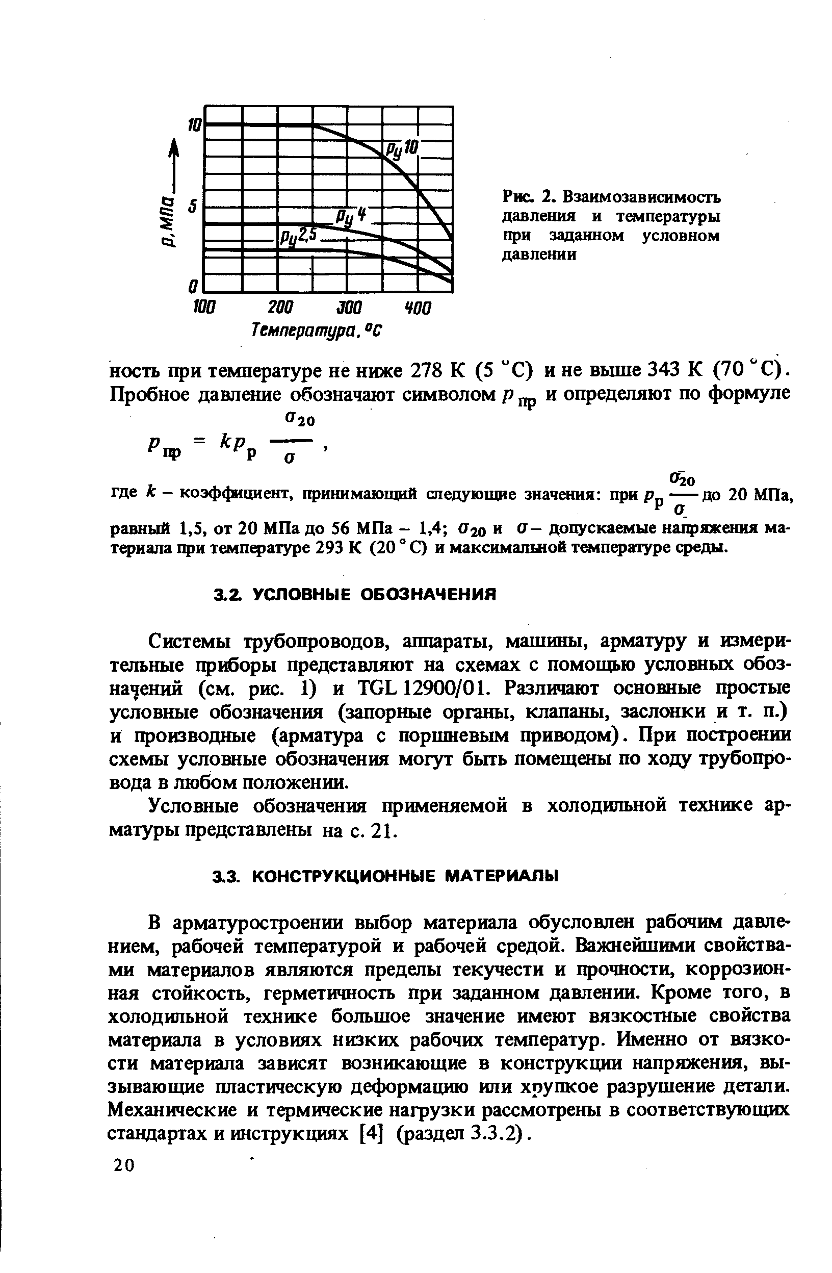 Условные обозначения применяемой в холодильной технике ар-мат)фы представлены на с. 21.