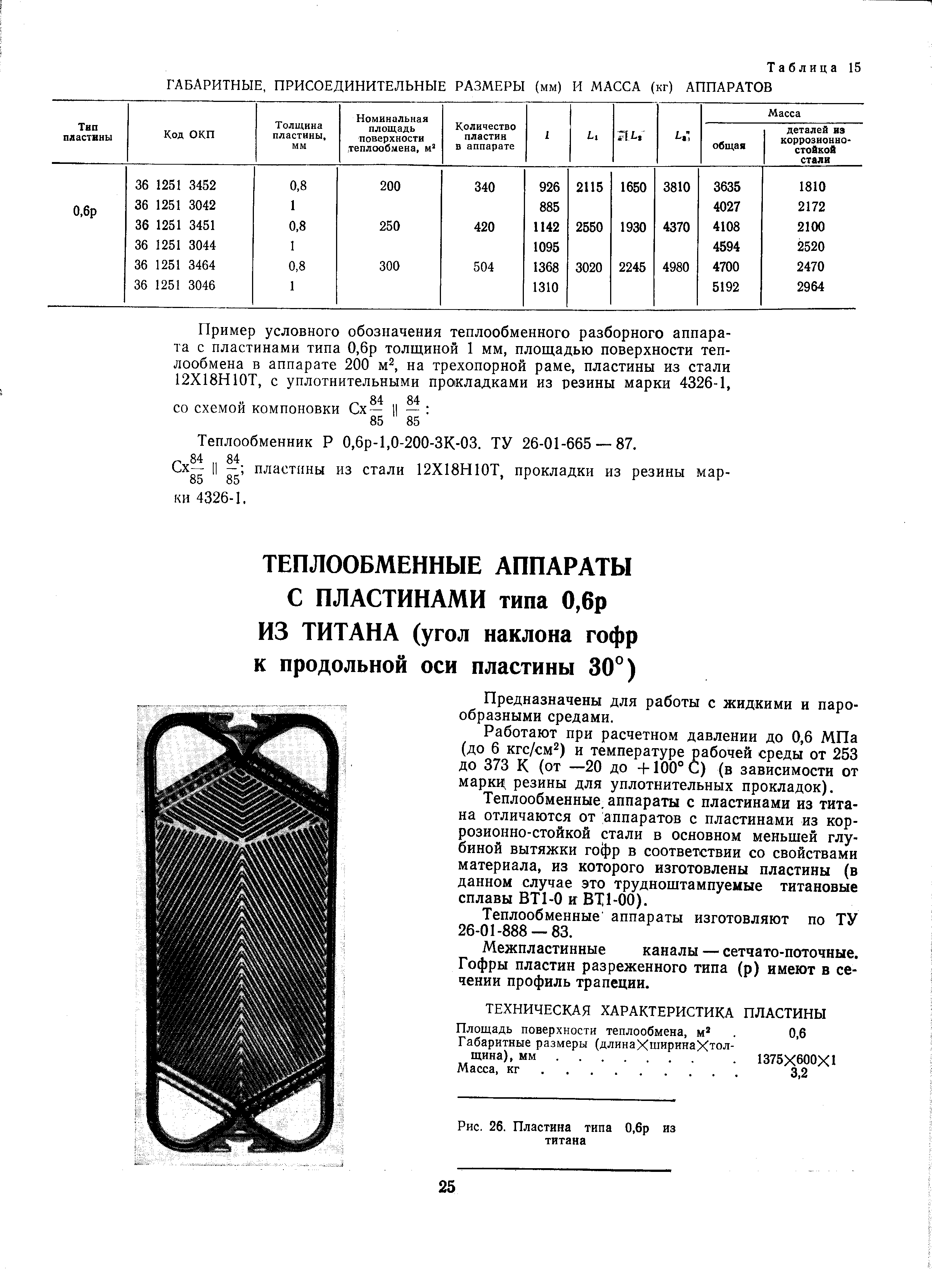 Теплообменник Р 0,6р-1,0-200-ЗК-03. ТУ 26-01-665 — 87.