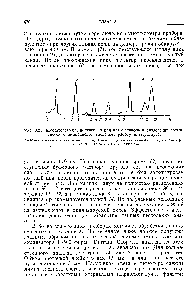 Рис. 8.21. Хроматограмма, полученная при автоматическом разделении ароматических аминокислот (поясняет работу интегратора).