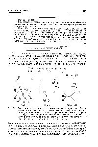 Рис. 5.21. <a href="/info/481211">Валентные электронные схемы</a> <a href="/info/1761166">некоторых простых молекул</a>. В указанных здесь молекулах (а также более чем в 95% всех <a href="/info/1792865">известных молекул</a>) имеется <a href="/info/1547093">четное число электронов</a>, причем все они спарены, и каждый атом обладает <a href="/info/477837">валентной конфигурацией</a>, состоящей из восьми электронов. Позже мы перейдем к <a href="/info/1332743">изучению молекул</a>, не обладающих <a href="/info/1469882">всей</a> совокупностью этих признаков.