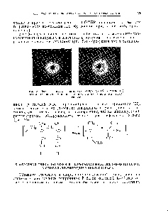 Рис. 8. Рентгенограммы полиметакриламида до (б) и после (а) дезаминирования. Направление <a href="/info/127958">игольчатых кристаллов</a> вертикально.