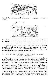 Фиг. 77. Разрез асимметричной антиклинали в месторождении Кзмцина в Румынии