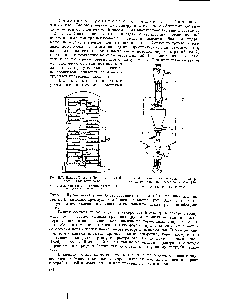 Рис. 8.2. Башня Тиссена-Ленце для сухой Рис. 8. 3. Схема опытной установки непре-очпсткп газа окисью железа. рывноп <a href="/info/28275">очистки газа</a> окисью железа [14].