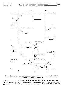 Рис. 8.7. Схематический план местоположения и размеров <a href="/info/1468038">огневого шара</a> при аварии 30 августа 1979 г. в Гуд-Хопе (тт. Луизиана, США).