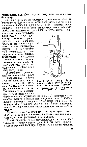 Рис. 21. Схема реактора барботажного типа с <a href="/info/1884775">внутренней циркуляцией жидкости</a> ( эрлифт ).