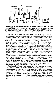 Рис. 98. <a href="/info/1008074">Схема производства сульфата аммония</a> из аммиака коксового газа полупрямым способом 